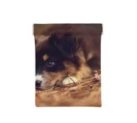 Cucciolo di Border Collie Bokeh Brown Border Collie, Spremere il portafoglio superiore da donna Borsa portaoggetti Piccola portamonete Portamonete