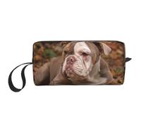Cucciolo di Bulldog americano, Borsa per il trucco Borsa per cosmetici Borsa da toilette da viaggio portatile Borsa per trucco Organizer