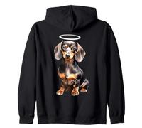 Cucciolo di Cane Bassotto Angelo Felpa con Cappuccio