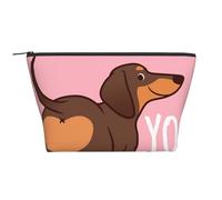 Cucciolo di cane bassotto, Borsa da toilette Borsa per trucco Borsa per cosmetici Borsa da toilette da viaggio portatile
