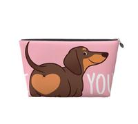 Cucciolo di cane bassotto, Borsa da toilette Borsa per trucco Borsa per cosmetici Borsa da toilette da viaggio portatile