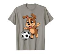 Cucciolo di Cane Che Gioca a Calcio Cuccioli di Calcio per Bambini Maglietta