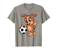 Cucciolo di Cane Che Gioca a Calcio Cuccioli di Calcio per Bambini Maglietta