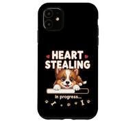 Cucciolo di cane da pastore Shetland a forma di cuore, regalo divertente Custodia per iPhone 11