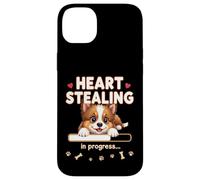 Cucciolo di cane da pastore Shetland a forma di cuore, regalo divertente Custodia per iPhone 14 Plus