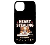 Cucciolo di cane da pastore Shetland a forma di cuore, regalo divertente Custodia per iPhone 15 Plus
