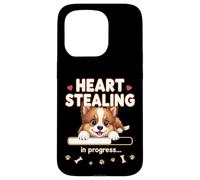 Cucciolo di cane da pastore Shetland a forma di cuore, regalo divertente Custodia per iPhone 15 Pro
