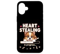 Cucciolo di cane da pastore Shetland a forma di cuore, regalo divertente Custodia per iPhone 16 Plus
