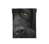 Cucciolo di cane Labrador Black Lab Cane carino, Spremere il portafoglio superiore da donna Borsa portaoggetti Piccola portamonete Portamonete