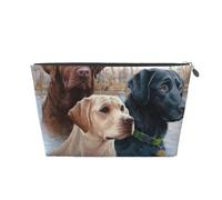 Cucciolo di cane Labrador Retriever Art, Borsa da toilette Borsa per trucco Borsa per cosmetici Borsa da toilette da viaggio portatile