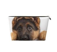 Cucciolo di cane pastore tedesco, Borsa per il trucco Borsa per cosmetici Borsa da toilette da viaggio portatile Borsa da toilette