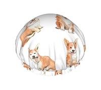 Cucciolo di cane senza cuciture Cuffia da impermeabile, Cuffia elastica per capelli da bagno Protezione ambientale Cuffia da bagno per capelli, Doppio strato impermeabile Cappello