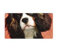 Cucciolo di cane Shih Tzu con orecchie lunghe, animale domestico, design,Tappetino per mouse grande, tappetino per tastiera e computer, con base in gomma antiscivolo, 40 x 70 cm