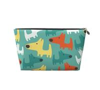 Cucciolo di cane simpatico cartone animato divertente, Borsa da toilette Borsa per trucco Borsa per cosmetici Borsa da toilette da viaggio portatile
