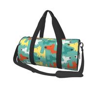 Cucciolo di cane simpatico cartone animato divertente, Borsone da viaggio di grande capacità Borsa rotonda Borsa da viaggio sportiva Borsa da viaggio Borsa da fitness