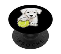Cucciolo di cane Tennis Pallina da tennis Sport PopSockets PopGrip Adesivo