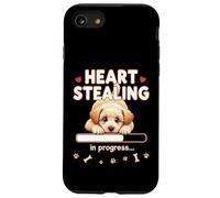 Cucciolo di cane terrier con rivestimento morbido a forma di cuore Custodia per iPhone SE (2020) / 7 / 8