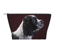 Cucciolo Di Cocker Spaniel Spaniel In Bianco E Nero, Borsa da toilette Borsa per trucco Borsa per cosmetici Borsa da toilette da viaggio portatile