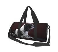 Cucciolo Di Cocker Spaniel Spaniel In Bianco E Nero, Borsone da viaggio di grande capacità Borsa rotonda Borsa da viaggio sportiva Borsa da viaggio Borsa da fitness