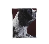 Cucciolo Di Cocker Spaniel Spaniel In Bianco E Nero, Spremere il portafoglio superiore da donna Borsa portaoggetti Piccola portamonete Portamonete