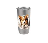 Cucciolo di Corgi a Blanky Bicchiere termico in acciaio inox doppia parete