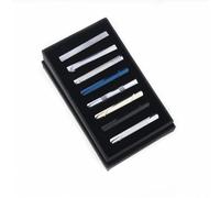 Cucciolo di cufflink Accessori per clip clip a strisce d'argento Accessori per affari da uomo (D)