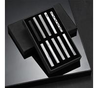 Cucciolo di cufflink Accessori per clip clip a strisce d'argento Accessori per business clip da uomo (pacchetto da 3)