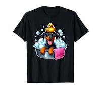 Cucciolo di doberman, carino, kawaii, fumetto, bollicine, bagnetto, amante dei cani Maglietta