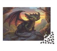 Cucciolo di drago Puzzle 1000Pcs Animalee Decorazione Per La Casa. Rilassamento E Intelligence Per Adulti E Bambini Da 14 Anni 1000pcs (75x50cm)
