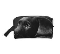 Cucciolo di Labrador nero, organizer per cosmetici di grande capacità, borsa da viaggio per il trucco da donna