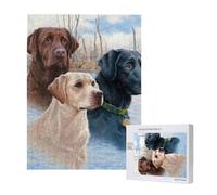 Cucciolo di Labrador Retriever,Puzzle in legno da 500 pezzi per adulti e adolescenti