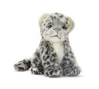 Cucciolo di leopardo delle nevi Hansa da 18 cm, seduto, realistico, simpatico e