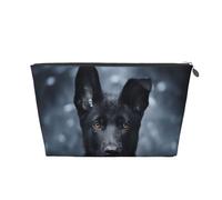 Cucciolo di pastore tedesco nero, Borsa da toilette Borsa per trucco Borsa per cosmetici Borsa da toilette da viaggio portatile