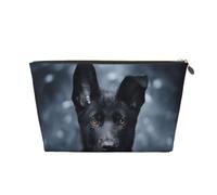 Cucciolo di pastore tedesco nero, Borsa per il trucco Borsa per cosmetici Borsa da toilette da viaggio portatile Borsa da toilette