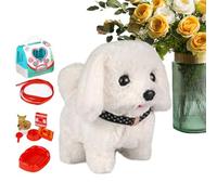 Cucciolo di robot, cucciolo realistico, cane robotico che si comporta come un vero cane, animale di peluche peluche elettronico interattivo, escursionismo, abbaiare, scodinzolare per bambini e va