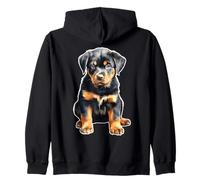 Cucciolo di Rottweiler Felpa con Cappuccio