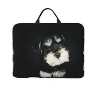 Cucciolo di Schnauzer nano, Custodia per laptop da 14 pollici, borsa per notebook, custodia per laptop, valigetta con maniglia