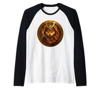 Cucciolo di Shiba Inu Come Coraggioso Samurai Ornamenti Giapponesi Maglia con Maniche Raglan