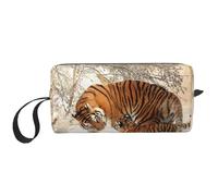 Cucciolo di tigre Famiglia di tigri giovani, Borsa per il trucco Borsa per cosmetici Borsa da toilette da viaggio portatile Borsa per trucco Organizer