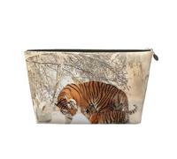 Cucciolo di tigre Famiglia di tigri giovani, Borsa per il trucco Borsa per cosmetici Borsa da toilette da viaggio portatile Borsa da toilette