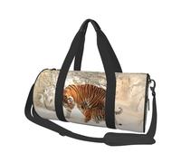 Cucciolo di tigre Famiglia di tigri giovani, Borsone da viaggio di grande capacità Borsa rotonda Borsa da viaggio sportiva Borsa da viaggio Borsa da fitness