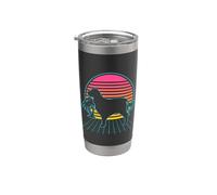 Cucciolo estetico Vaporwave vintage anni '80 del cane Boykin Bicchiere termico in acciaio inox doppia parete