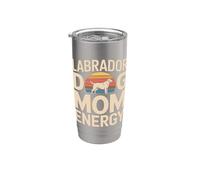 Cucciolo Labrador Dog Mom Energy Cute Retriever Bicchiere termico in acciaio inox doppia parete