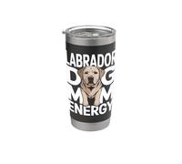 Cucciolo Labrador Dog Mom Energy Cute Retriever Bicchiere termico in acciaio inox doppia parete