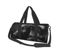 Cucciolo Labrador Nero Art, Borsone da viaggio di grande capacità Borsa rotonda Borsa da viaggio sportiva Borsa da viaggio Borsa da fitness