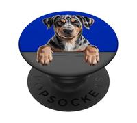 Cucciolo leopardato Catahoula, simpatico e divertente cucciolo che fa capolino PopSockets PopGrip Adesivo