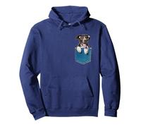 Cucciolo puntatore Tedesco a Pelo Corto in Una Tasca con Gli Occhiali Felpa con Cappuccio