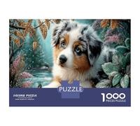 Cucciolo Puzzle 1000 Pezzi Cartone Spesso Allenamento Cognitivo Autumn Ruscello nella foresta Anziani, Tempo Libero, Relax Mentale 70x50cm/1000pcs