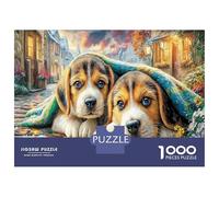 Cucciolo sotto coperta 1000 Pezzi Puzzle Di Benessere Mentale in Cartone Premium E Durevole Bigger Cane Puppies adattato A Pause Professionali E Come Prodotto Più Venduto 52x38cm/1000pcs