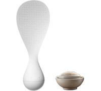 Cuchara de arroz creativa, antiadherente, de plástico resistente al calor, fácil de sostener y limpiar, ideal para el uso diario en familia (blanca).